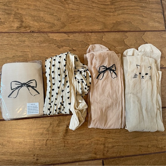 4 for $10 Nude Tights with prints - Picture 3 of 3